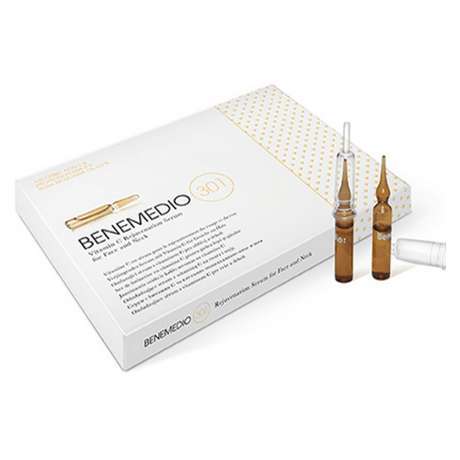 Benemedio 301 Ser de întinerire cu vitamina C pentru pielea feței și gâtului, 10 fiole, Benemedo